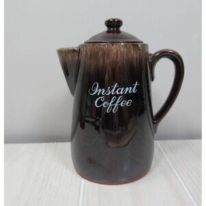 INARCO Japan Instant Coffee Pot Canister Vintage Ceramic brown